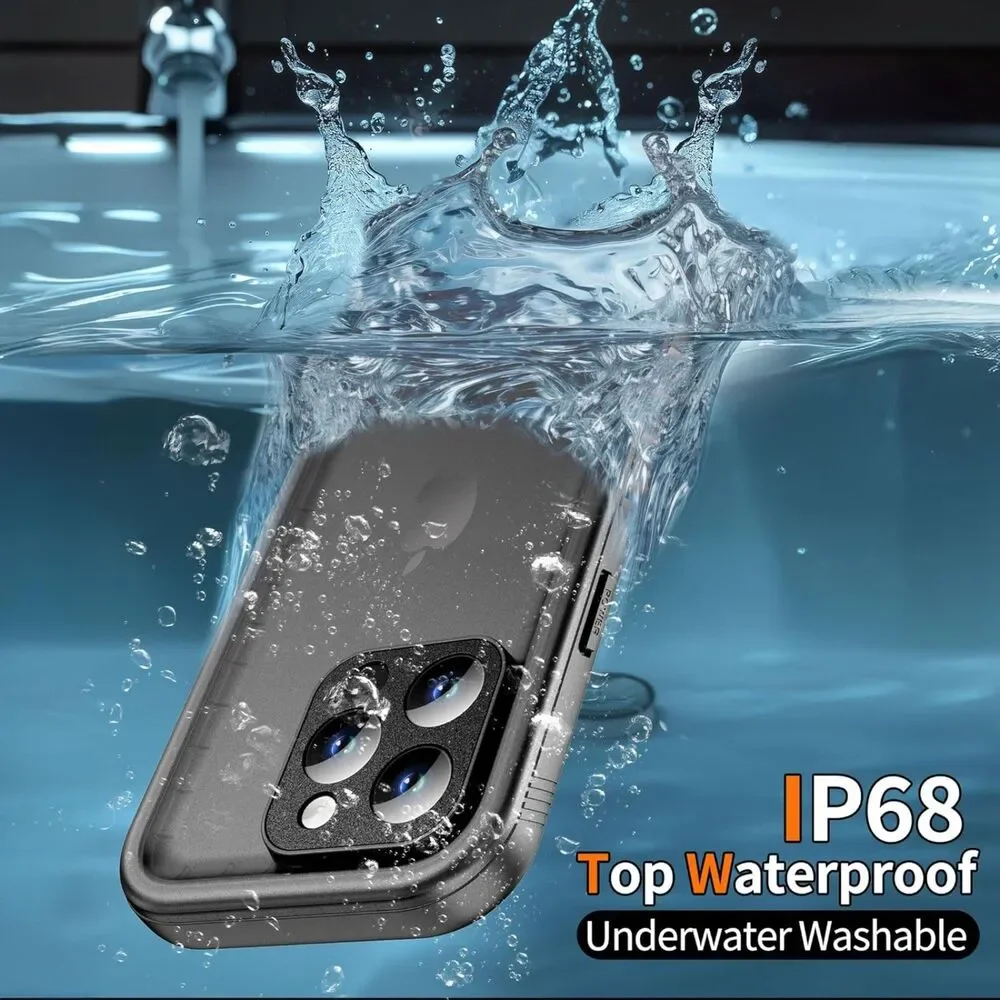 Cozycase for iPhone 13 Pro Waterproof Case Full Body Heavy Duty Black